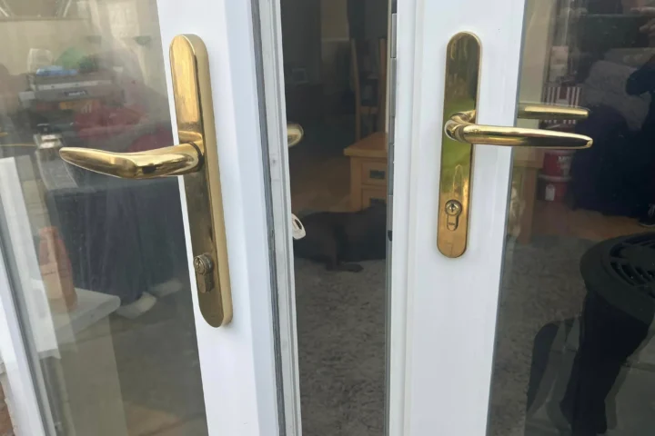 Bridgend Locksmiths at Pencoed French doors alignment and new handles